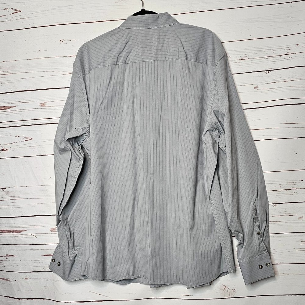 Calvin Klein Modern Fit Gray Button Down Shirt - Picture 7 of 9